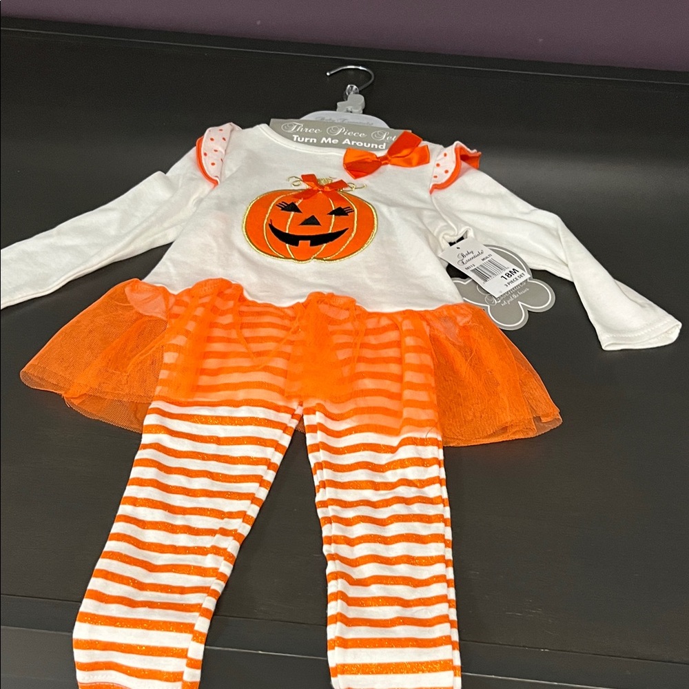 Baby Essentials Orange and White Pumpkin Costume